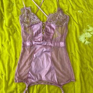 Frederick’s of Hollywood lace & mesh chemise